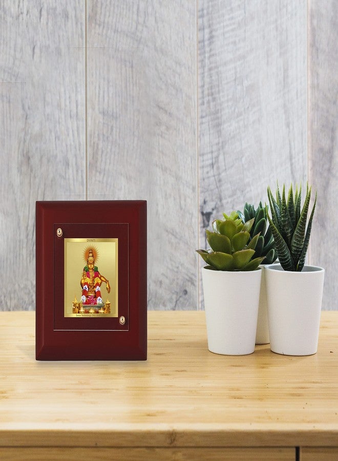 DIVINITI Minima Pure 24K Gold Plated Ayyappan Religious Frame – Luxury Home, Office & Mandir Décor | Premium Gold Foil Artwork in MDF Frame | Table Top Display (10 X 10 CM) - Image 4