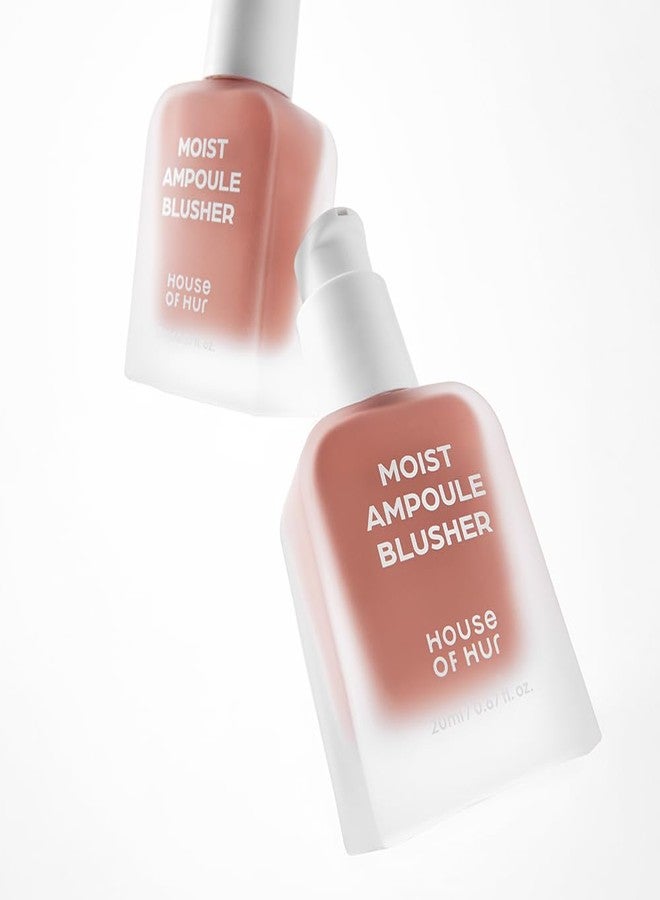 House of Hur Moist Ampoule Blusher with 50% Moisture Essence | Hydrating & Long-Lasting Blush | 0.68fl.oz (9 Shades) (Nude Beige) - Image 2