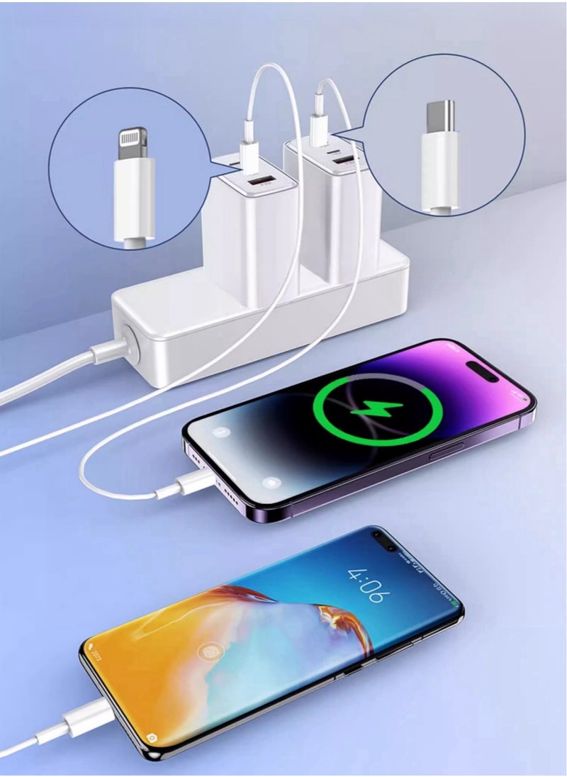 20W iPhone 15/16 USB C Mobile Charger Adapter ,Compatible with Lightning Cable,Sumsung Fast Charger Adapter,Huawei Fast Charger Adapter, iPhone 15/16 Pro Max Fast Charger Adapter,iPad Fast Charger Adapter,Three-Port Fast Power Adapter Compatible with Huawei,Xiaomi,iPad ﻿