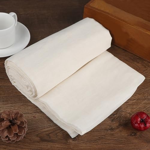 Gowloz 100% Unbleached Muslin Cheesecloth – Reusable Cotton Fabric for Straining Nut Milk, Cheese Making, Yogurt, Broths, Sauces & Baking (5 Meter, Beige) - Image 2