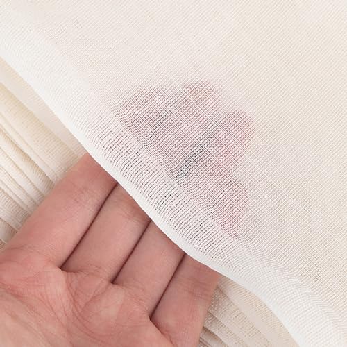 Gowloz 100% Unbleached Muslin Cheesecloth – Reusable Cotton Fabric for Straining Nut Milk, Cheese Making, Yogurt, Broths, Sauces & Baking (5 Meter, Beige) - Image 3
