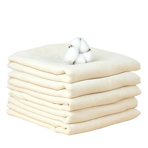 Gowloz 100% Unbleached Muslin Cheesecloth – Reusable Cotton Fabric for Straining Nut Milk, Cheese Making, Yogurt, Broths, Sauces & Baking (5 Meter, Beige) - Image 1