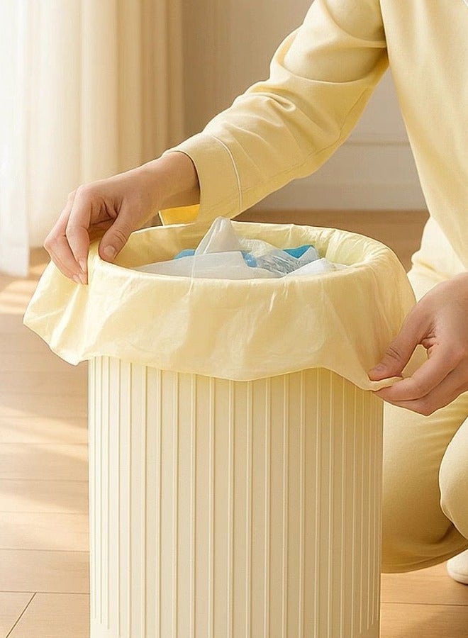 BF HOME 50 Pcs Strong Thick Garbage Bags Large Size (60x50 cm) Comfortable Handles Tear Trash bags & Leak Resistant for Kitchen & Bathroom - Image 2