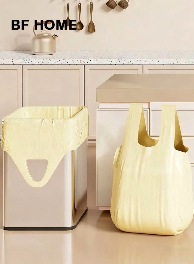 BF HOME 50 Pcs Strong Thick Garbage Bags Large Size (60x50 cm) Comfortable Handles Tear Trash bags & Leak Resistant for Kitchen & Bathroom - Image 1