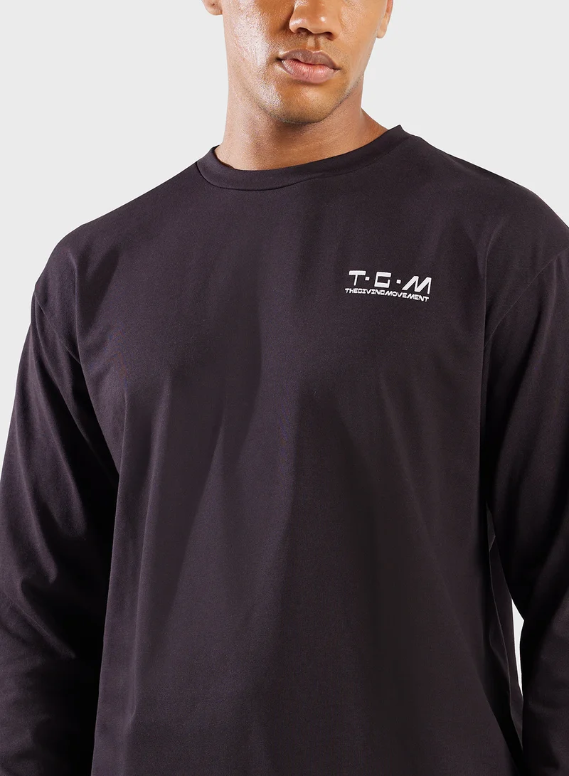 The Giving Movement Oversized Fear None Printed T-Shirt