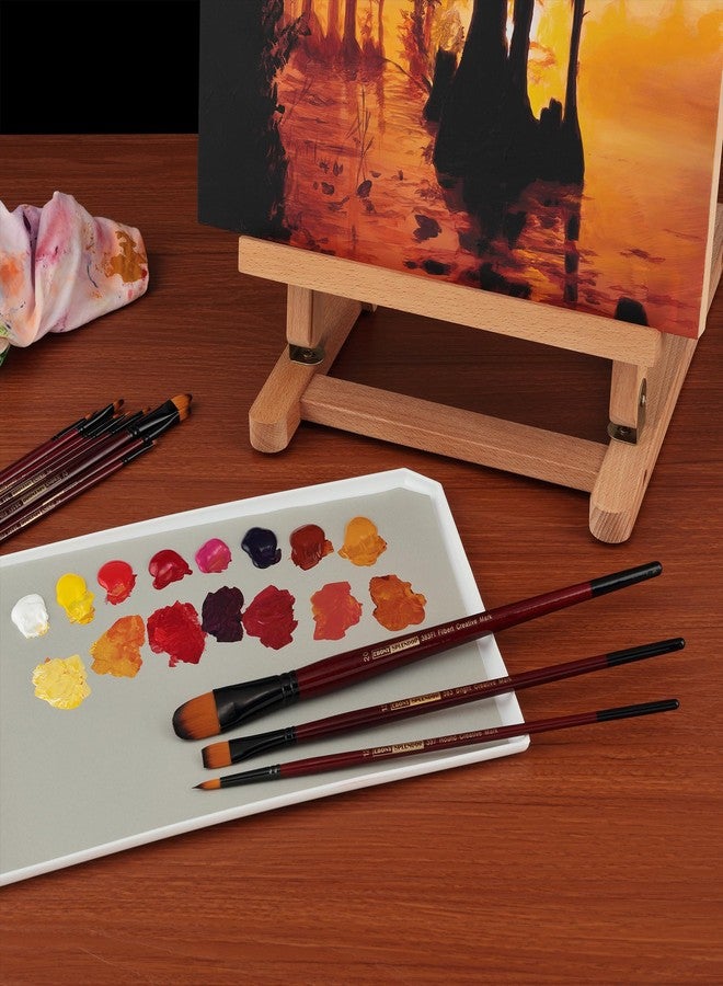 Creative Mark Ebony Splendor Short-Handled Synthetic Sable Paint Brush, Rigger # 0, Teijin Multi-Filament Hair, Handcrafted Synthetic Paint Brushes for Acrylic Painting, Watercolor Painting and More - Image 4