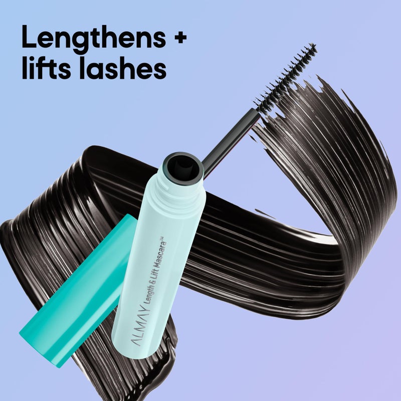 Almay Lengthening Mascara, Volume & Lift, Eye Makeup, Hypoallergenic and Fragrance Free (Packaging May Vary), 010 Blackest Black, 0.24 fl oz - Image 2