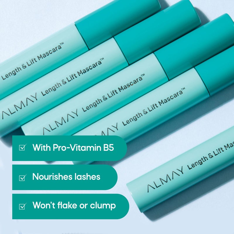 Almay Lengthening Mascara, Volume & Lift, Eye Makeup, Hypoallergenic and Fragrance Free (Packaging May Vary), 010 Blackest Black, 0.24 fl oz - Image 3