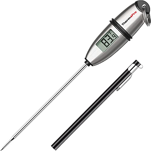 ThermoPro TP02S Digital Food Thermometer for Cooking Bread Baking Sourdough Liquids, Meat Thermometer Digital with Super Long Probe for Grill Kitchen BBQ Oil Milk Yogurt Candy Making Accessory - Image 1