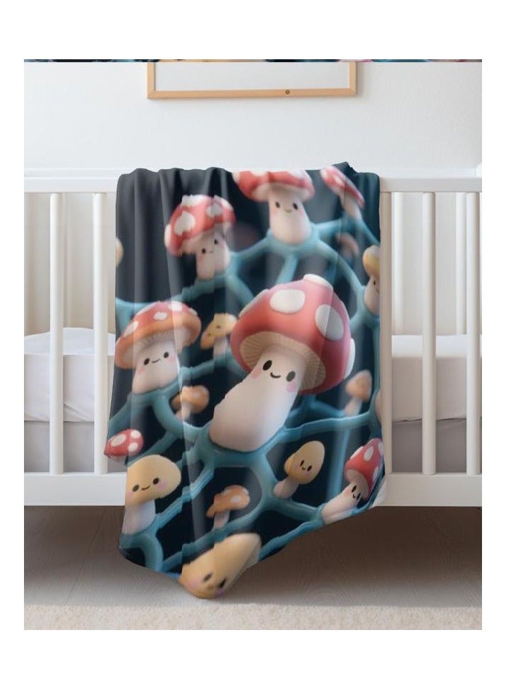general Children's or student cartoon flannel thin blanket (warm and comfortable, suitable for sleep, games) 100cm*150cm - Image 1