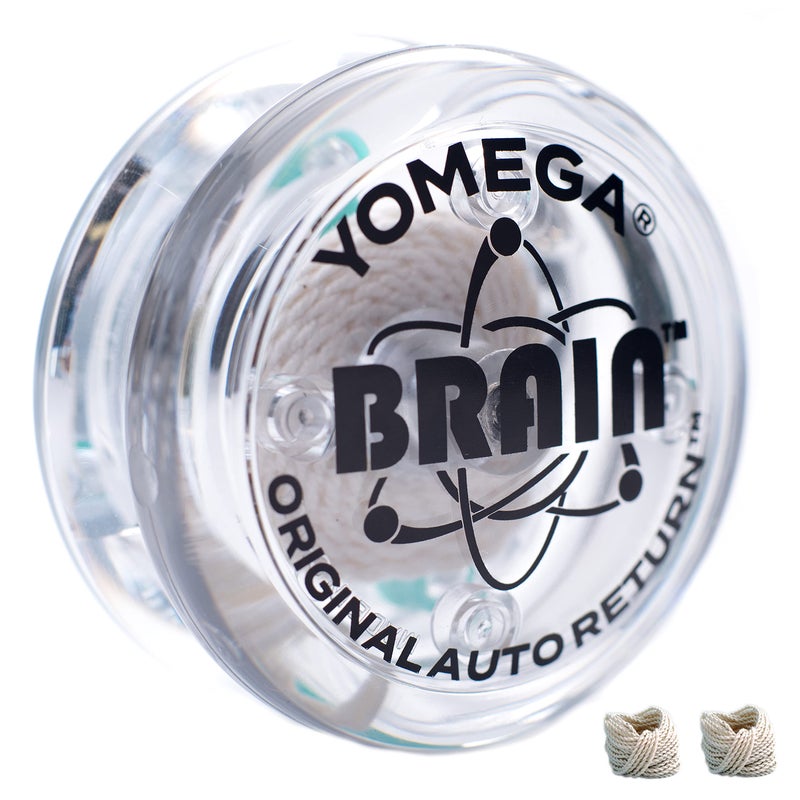 Yomega The Original Brain - Professional Yoyo for Kids and Beginners, Responsive Auto Return Yo Yo Best for String Tricks + Extra 2 Strings & 3 Month Warranty (Clear) - Image 1