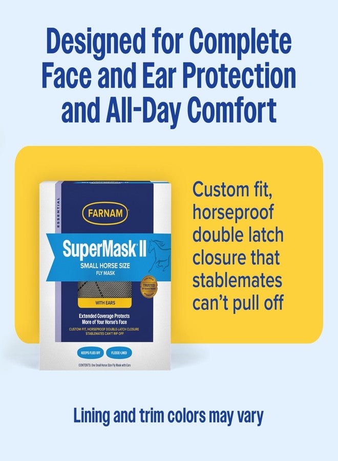 Farnam SuperMask II Classic Horse Fly Mask with Ears, Arabian size, Assorted - Image 4