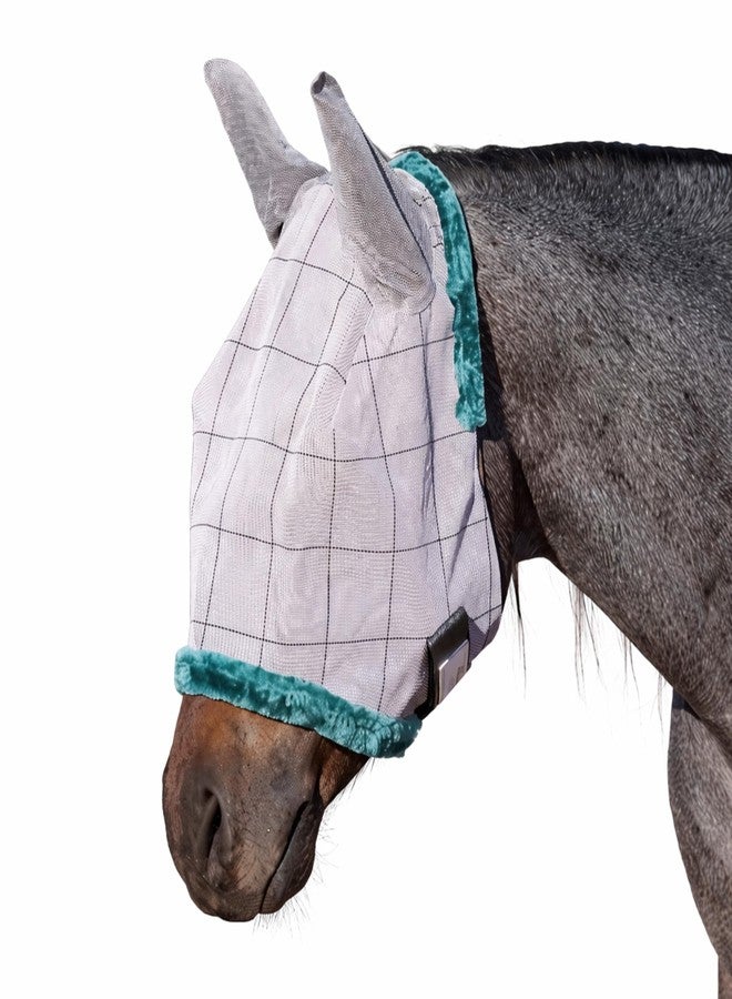 Farnam SuperMask II Classic Horse Fly Mask with Ears, Arabian size, Assorted - Image 1