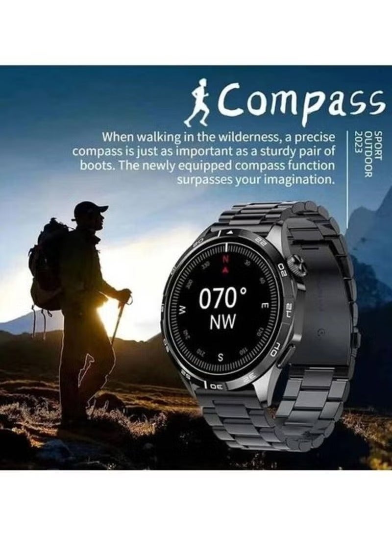 Hommtel "Watch GT4 Smartwatch – 1.65-inch HD AMOLED Display, IP68 Waterproof, Fitness Tracking, Heart Rate & Sleep Monitoring, 3 Adjustable Straps, Long Battery Life – Stylish Design for Men & Women" - Image 3