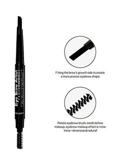 Chubs Two In One 24Hrs Long Lasting Smudge Proof Eyebrow Pencil And Eyebrow Brush(Natural Black)Eyebrow Artist  - Image 3