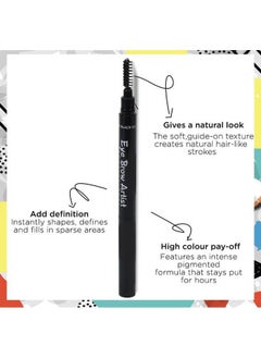 Chubs Two In One 24Hrs Long Lasting Smudge Proof Eyebrow Pencil And Eyebrow Brush(Natural Black)Eyebrow Artist  - Image 5
