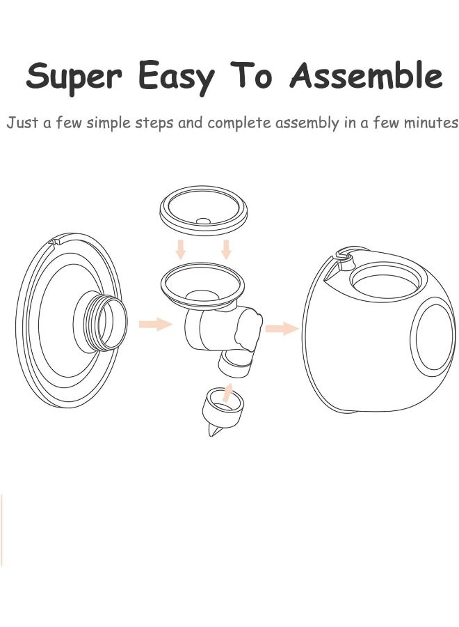 Gowing قطع غيار مضخة الثدي القابلة للارتداء من غوينج - فلانج 27 مم متوافقة مع مومكوزي TSRETE كماير S9 S10 S10Pro S12 S12A - Image 4