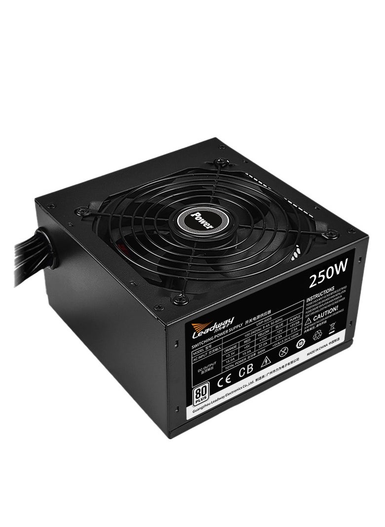 Generic High Quality Rated 250W Desktop Computer Power Supply 80 White Label Host ATX Power Supply 250W  - Image 1
