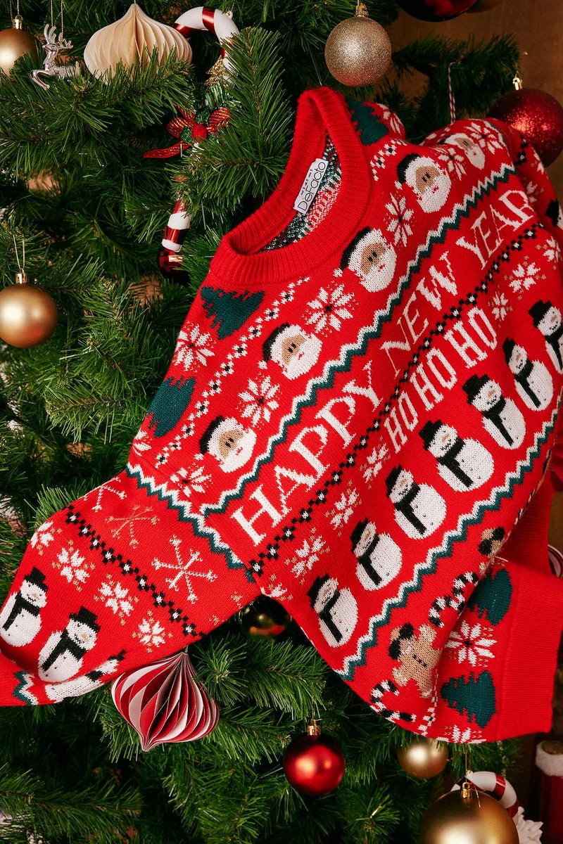 DeFacto Woman Christmas Themed Crew Neck Knit Pullover  - Image 2