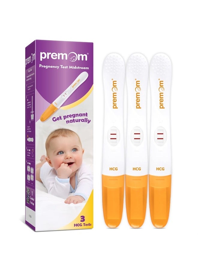 Pregnancy Test Midstream: Early HCG Detection Sticks - 3 Pack Pregnant Test Kit