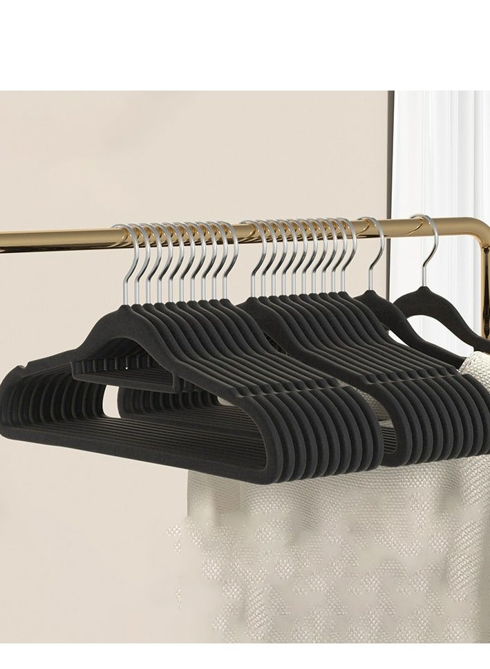 30 Pieces Anti-Slip Clothes Hanger Suit For Clothing Store Storage Home Clothes Hanging Magic Clothes Hangers Ultra Thin Space Saving Hook,Black  - Image 4