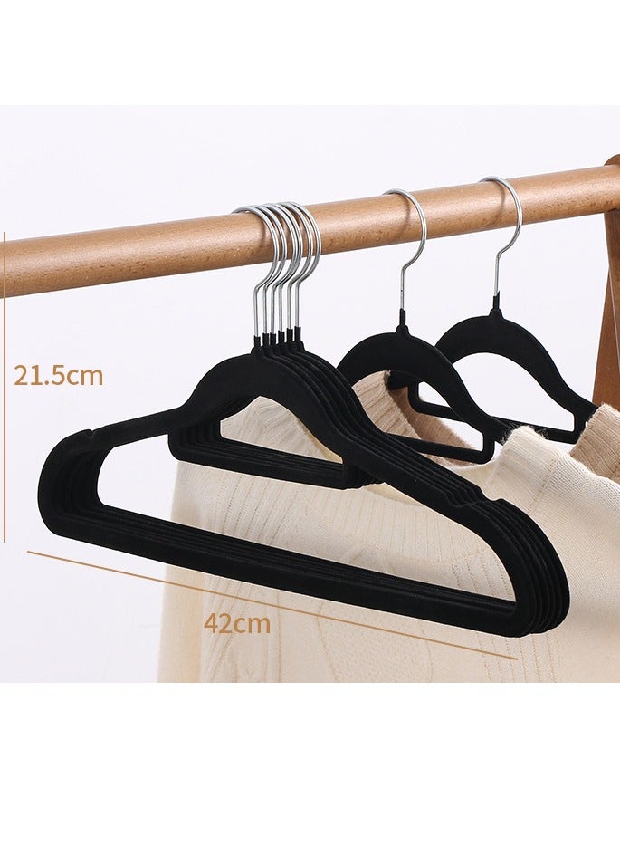 30 Pieces Anti-Slip Clothes Hanger Suit For Clothing Store Storage Home Clothes Hanging Magic Clothes Hangers Ultra Thin Space Saving Hook,Black  - Image 2