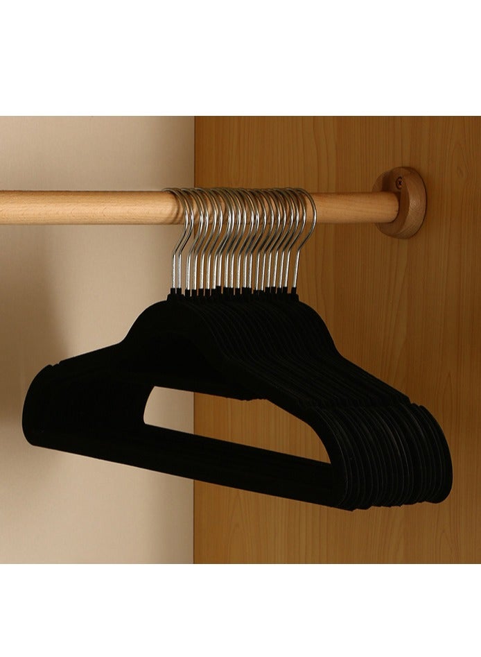 30 Pieces Anti-Slip Clothes Hanger Suit For Clothing Store Storage Home Clothes Hanging Magic Clothes Hangers Ultra Thin Space Saving Hook,Black  - Image 3