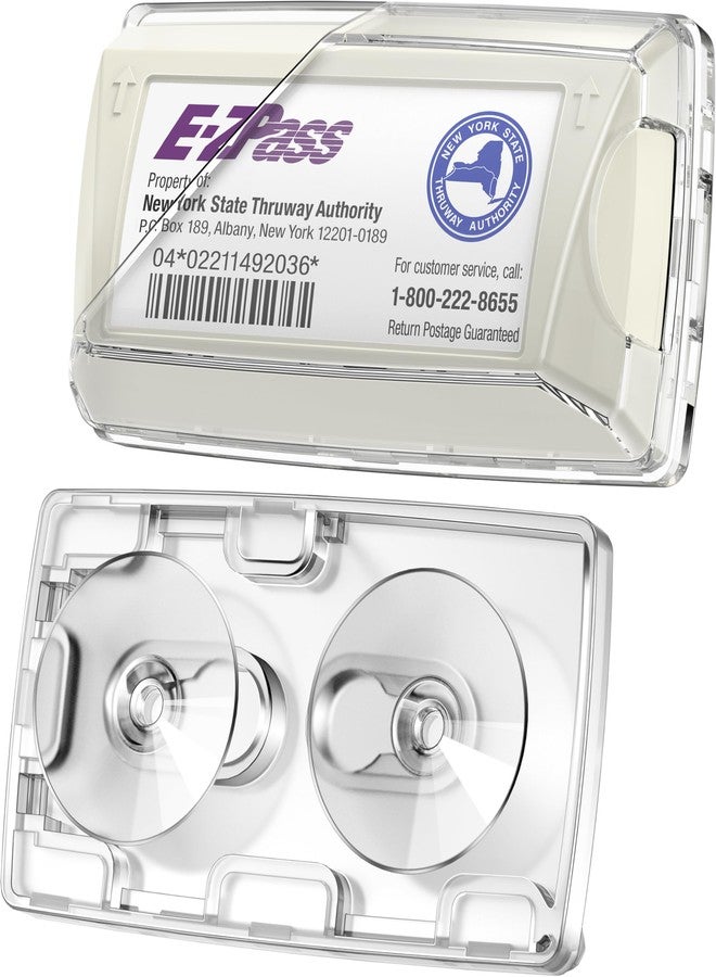 CRIVON Ipass EZ Pass Holder for Windshield: Upgraded Alternative to EZPass Mounting Strips Toll Pass Tag Transponder Holder for Car, Reusable EZ Pass Suction Cup Mount Car Travel & Road Trip Essentials Gifts - Image 1