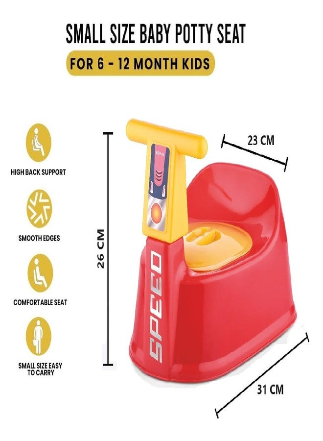 SONAL - BIKE (Small Size) Baby Potty Training Toilet Seat without Removable Tray, Lid (Age 6-12 Month) Potty Seat/Potty Box (Red) - Image 2