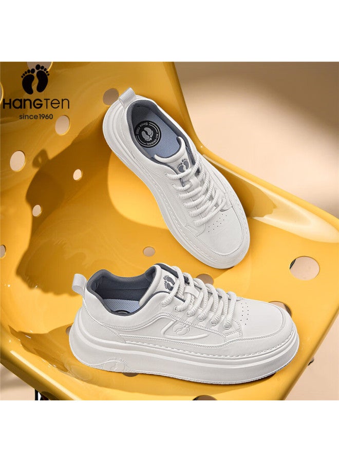 Hang Ten Men's Fashion Casual Sneakers Spring New Thick Sole Height Increasing Sports Shoes White Sneakers For Men - Image 4