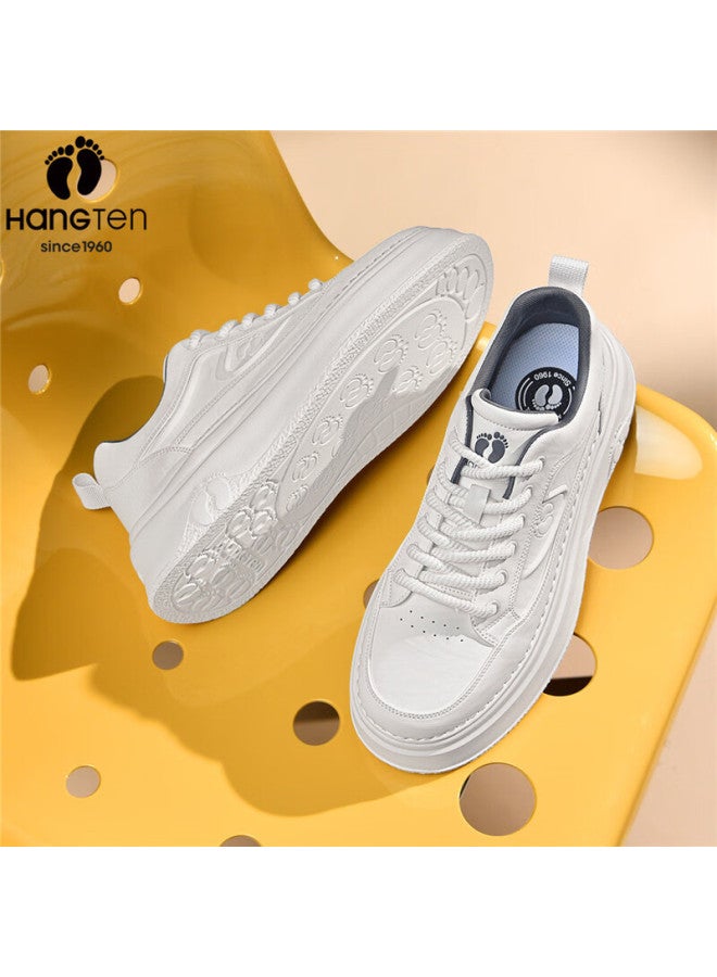 Hang Ten Men's Fashion Casual Sneakers Spring New Thick Sole Height Increasing Sports Shoes White Sneakers For Men - Image 5
