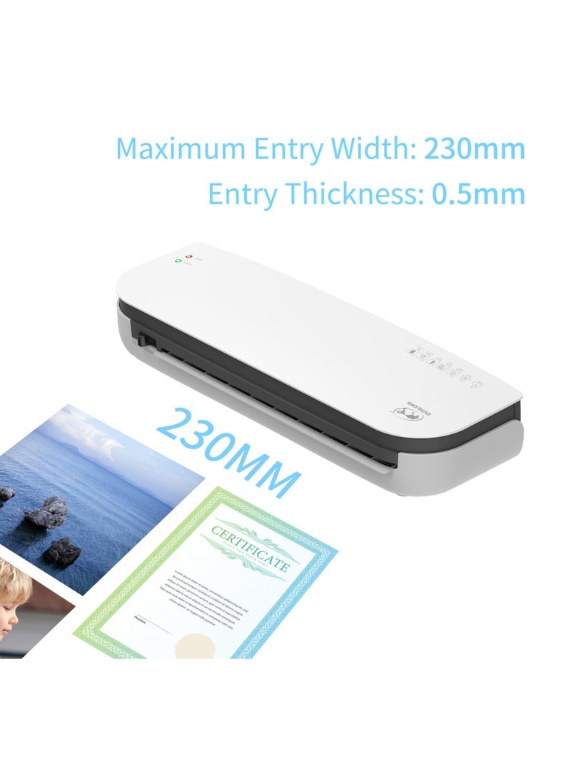 OSMILE Desktop Laminator Machine Set A4 Size Hot Cold Lamination 2 Roller System 9 Inch Max Width for A4 A5 A6 Documents Home Office Use - Image 4