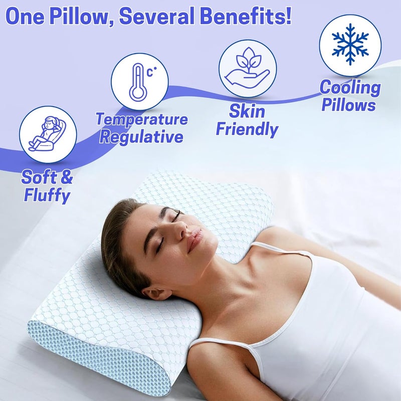FOAM CRAFT® Orthopedic Cervical Pillow - Memory Foam for Neck & Shoulder Pain Relief, Standard Size (16" X 24") - Image 5