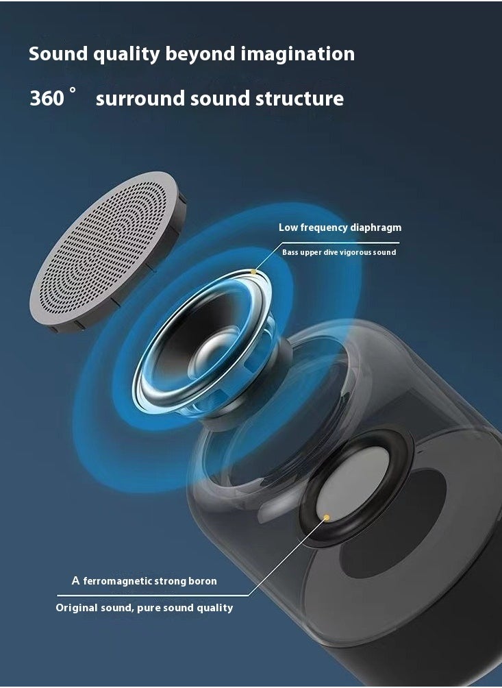 Generic - Portable Bluetooth speaker with lights.Wireless Subwoofer Creative Bluetooth Speaker.360° sound surround with light show. - Image 1