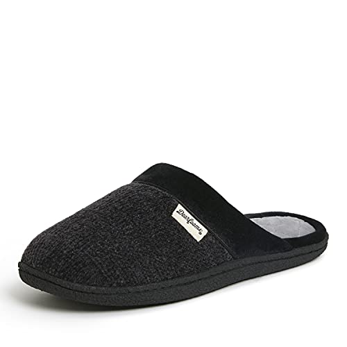 Dearfoams Women's Samantha Knit Closed Toe Scuff Slipper, Black, Small - Image 4