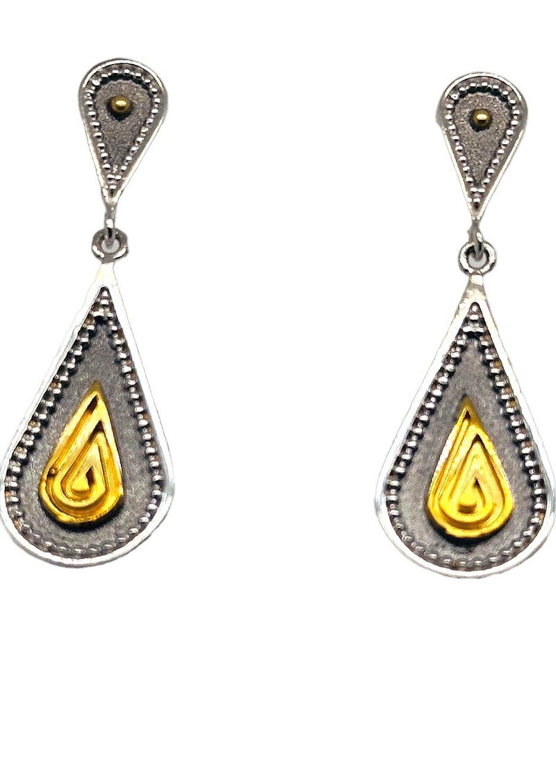 بي تي سي إيلا - حلق فضة مطلي بالذهب (SIL0507) - Image 2