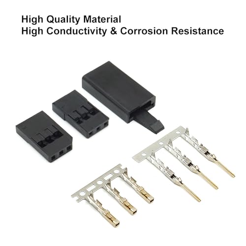 elechawk 30 Sets Servo Connector Male Female Plug Crimp Pin Cable Kit Compatible with Futaba JR Hitec Spektrum RC Connectors (with Crimping Tool) - Image 5