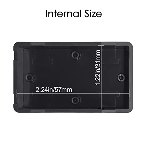 LeMotech 5Pcs ABS Plastic Electrical Project Case Power Junction Box, Project Box Black 2.4 x 1.4 x 1.0 inch (61 x 36 x 25 mm) - Image 3