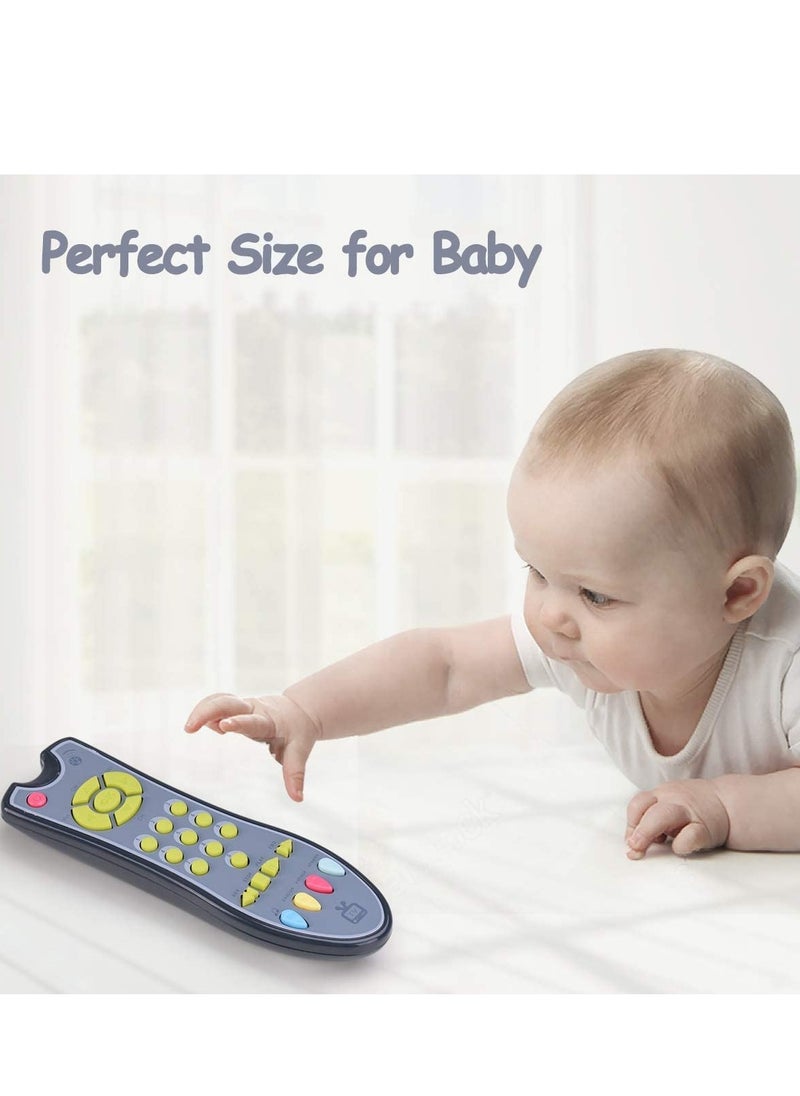 SYOSI - Musical TV Remote Control Toy with Light and Sounds, Language Development Toy from Number 0-9 in English, French, Spainsh - Image 1