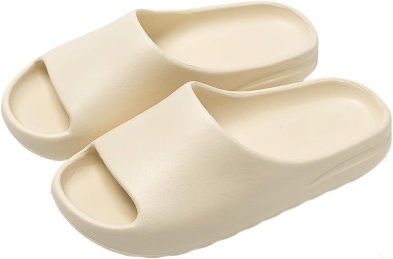 HAOYA Women's Men's Slippers,Indoor Slippers,Home Bathroom Comfortable and Casual Platform,Couples Sandals,Non-slip Quick-drying,Solid Colors - Image 1