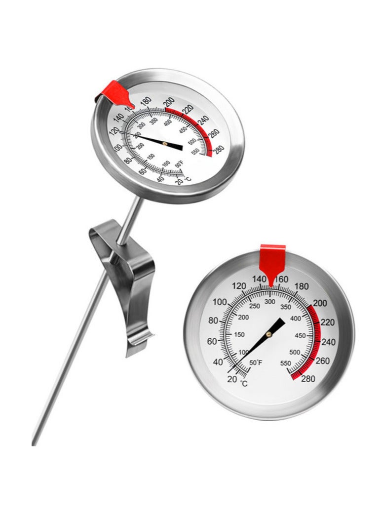 Arabest Candy/Deep Fry Thermometer with Instant Read,Dial Thermometer,12" Stainless Steel Stem Meat Cooking Thermometer,Best for Turkey,BBQ,Grill - Image 1