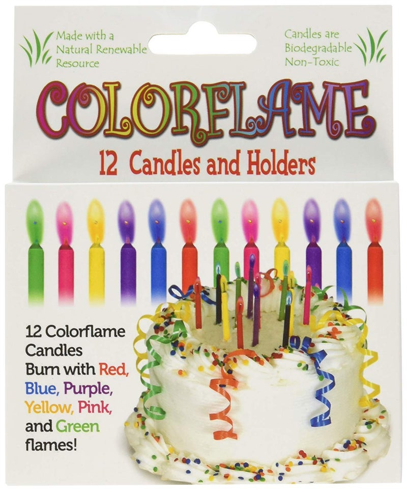 Play Visions Colorflame Birthday Candles With Colored Flames - Birthday, Party, Cake Decor - 12 Candles Per Box - Image 5