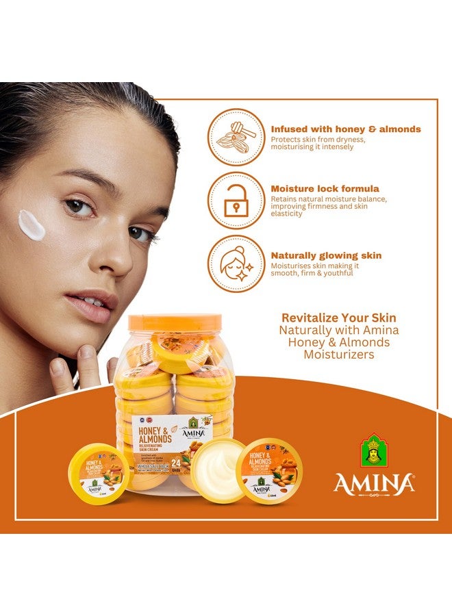 Amina Honey & Almonds Skin Cream, 15ml per unit, Pack of 24, Enriched with Jojoba Oil and Shea Butter - Image 4