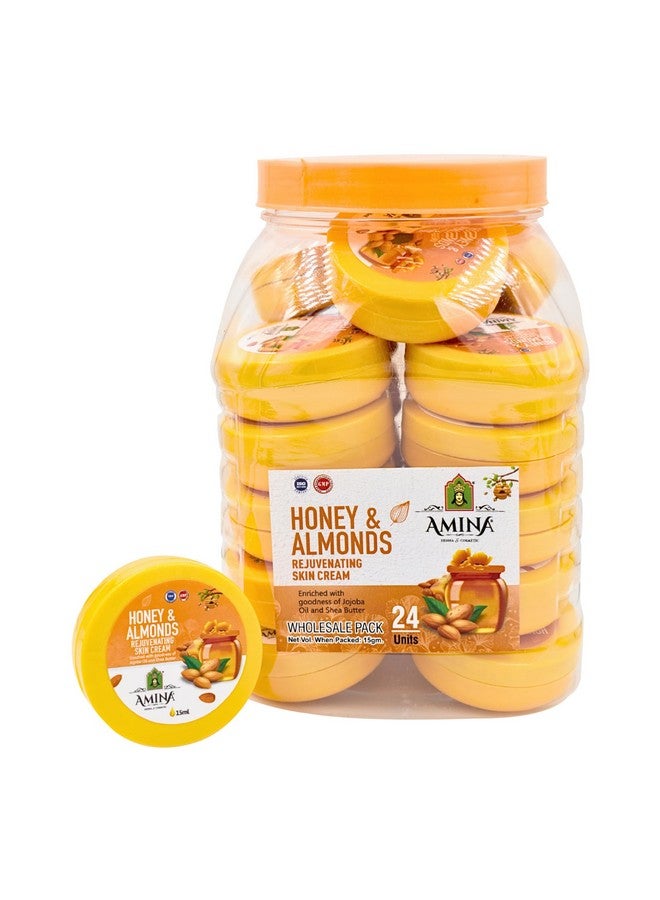 Amina Honey & Almonds Skin Cream, 15ml per unit, Pack of 24, Enriched with Jojoba Oil and Shea Butter - Image 5
