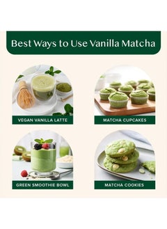VAHDAM , Vanilla Matcha Green Tea Powder - 1.76oz (25 Cups) | Japanese Matcha Powder With Pure Vanilla | Brew Delicious Vanilla Matcha Latte  - Image 4