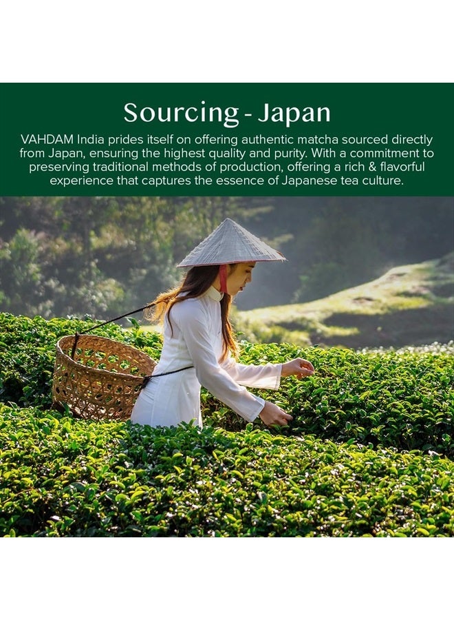 Vahdam مسحوق شاي ماتشا الأخضر بنكهة الفانيليا - 1.76 أونصة (25 كوب) | مسحوق ماتشا ياباني مع فانيليا نقية | حضر لاتيه ماتشا بالفانيليا اللذيذة - Image 5