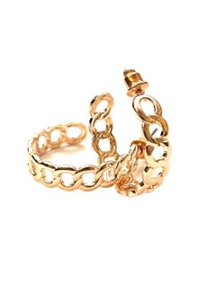 Trio Earrings Rose Gold Chain Hoops  - Image 3