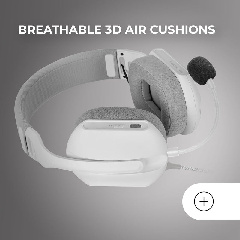 مارس_جيمنج مارس جيمينغ MH-PRO سماعات رأس للجيمينغ تدفق ARGB صوت محيطي وسادات أذن AIR 3D ميكروفون PS4 PS5 Xbox ONE Xbox Series X-S Switch 2 Windows Mac الهاتف الذكي الجهاز اللوحي أبيض - Image 3