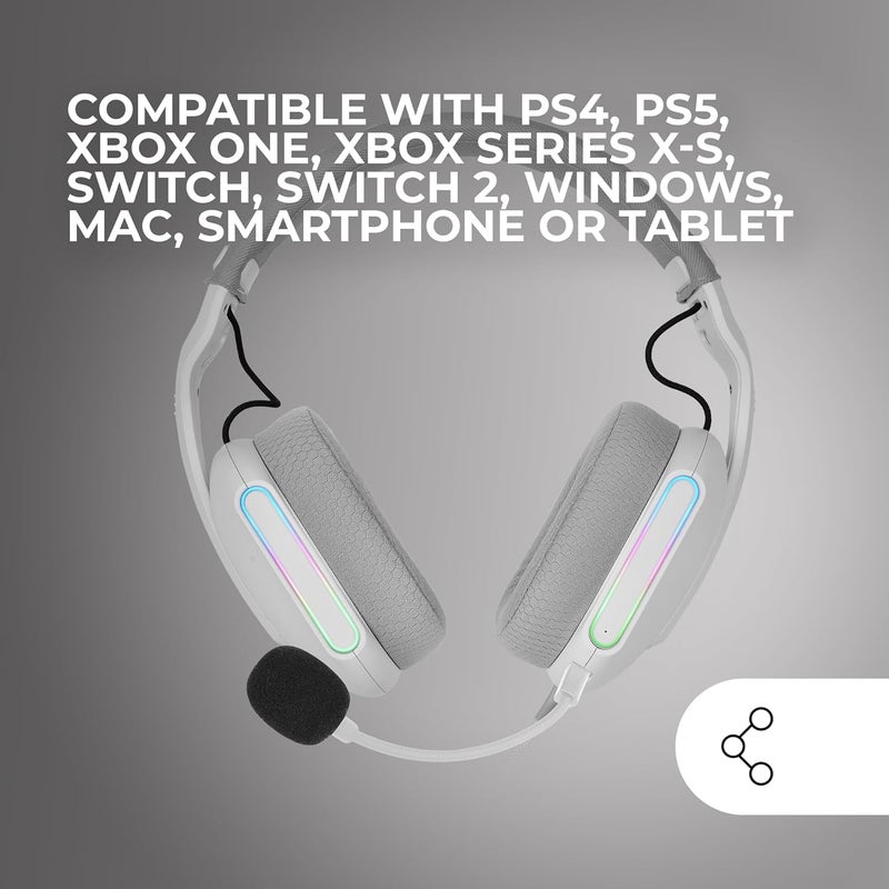 مارس_جيمنج مارس جيمينغ MH-PRO سماعات رأس للجيمينغ تدفق ARGB صوت محيطي وسادات أذن AIR 3D ميكروفون PS4 PS5 Xbox ONE Xbox Series X-S Switch 2 Windows Mac الهاتف الذكي الجهاز اللوحي أبيض - Image 5