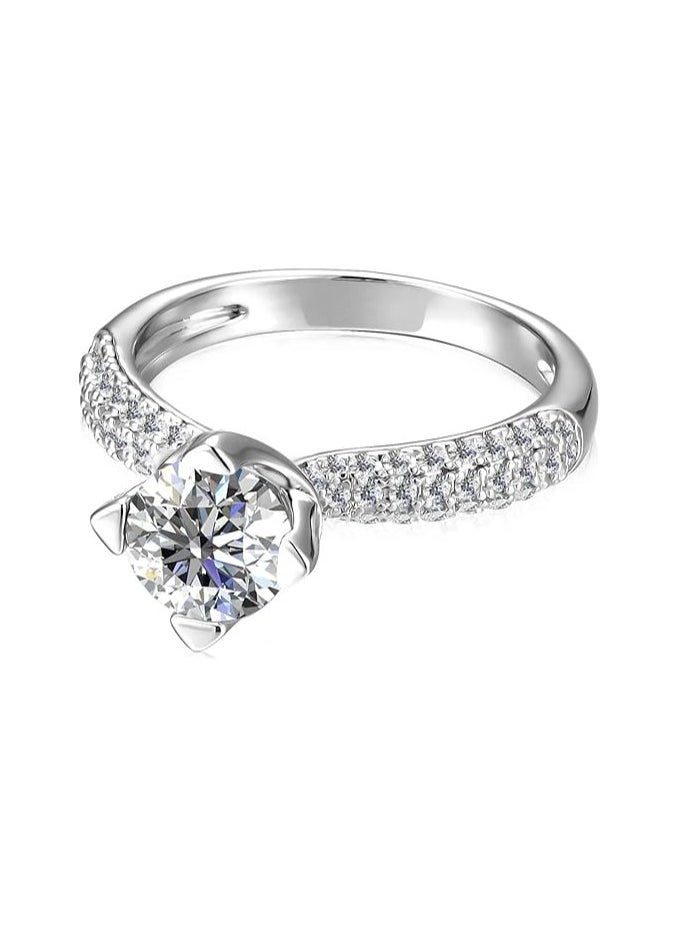 Fayrouz Jewellery - Fayruz Jewelry White Gold Plated Solitaire Ring for Women Cubic Zirconia - Promise Ring - All Occasion - Image 1